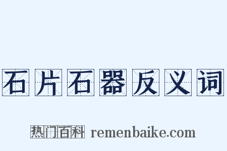 石片石器反义词是什么意思的图片